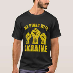 Camiseta Apoie a Ucrânia - Nós estamos com a Ucrânia