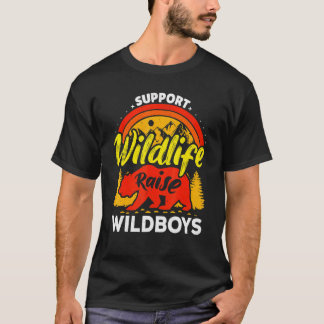 Camiseta Apoie a Vida Selvagem Levante Meninos Crianças Sel