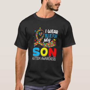 Camiseta Apoie Amor Meu Filho Fofo Vestindo Azul Conscienti