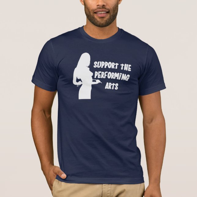 Camiseta Apoie as artes de palco (Frente)