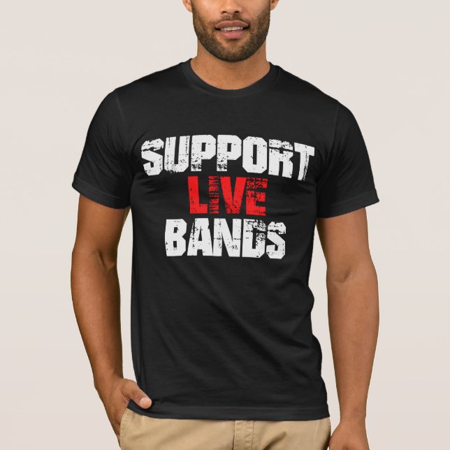 Camiseta Apoie Bandas Ao Vivo (Frente)