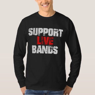Camiseta Apoie Bandas Ao Vivo