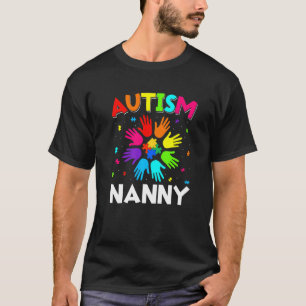 Camiseta Apoie Mão Conscientização do Autismo Suporte à Fam