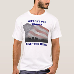 CAMISETA APOIE NOSSAS TROPAS TRAZEM-NAS HOME