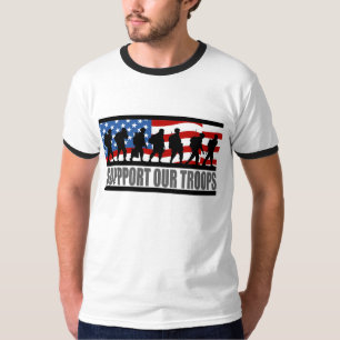 Camiseta Apoie nosso t-shirt das tropas