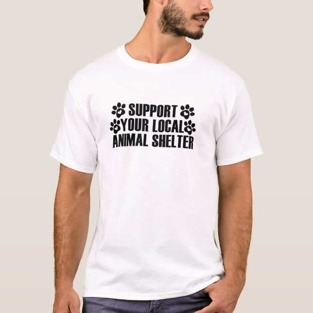Camiseta Apoie o Abrigo de Animais Local (Frente)