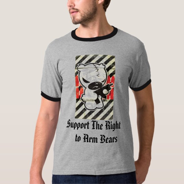 Camiseta Apoie o direito de armar ursos (Frente)
