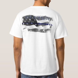 CAMISETA APOIE O T-SHIRT DOS HOMENS FINOS DE BLUE LINE