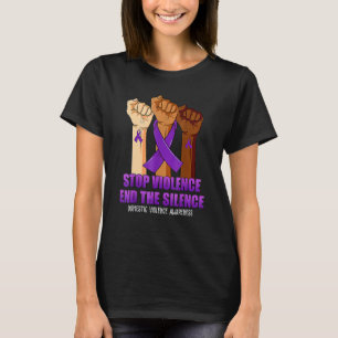 Camiseta Apoie Pare a Violência e Silencie a Violência Domé