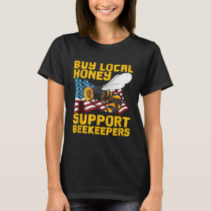 Camiseta Apoie Seu Apicultor Local Salve Abelhas Compre Me