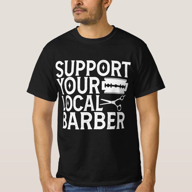 Camiseta Apoie Seu Barbeiro Local 2024 (Frente)