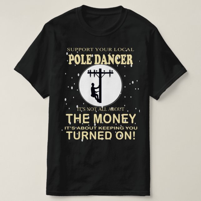 Camiseta Apoie Seu Dançarino, Funny Lineman (Frente do Design)