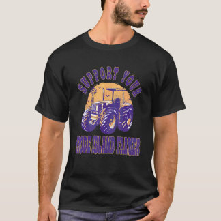 Camiseta Apoio à Agricultura Local em Rhode Island Seu Rhod
