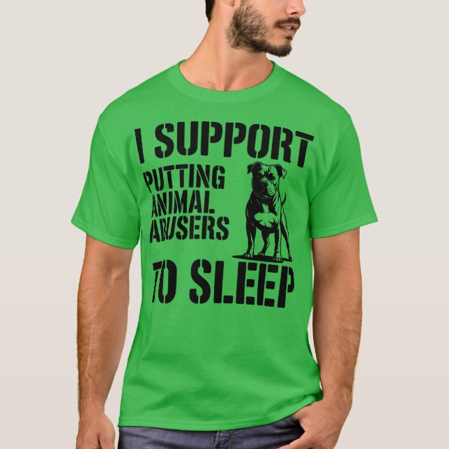 CAMISETA APOIO A COLOCAR ABUSOS ANIMAIS PARA DORMIR (Frente)