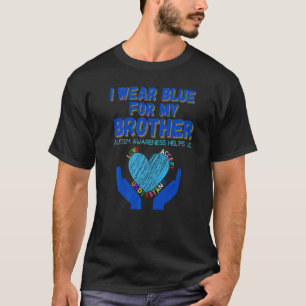 Camiseta Apoio à Consciência do Autismo Eu Uso Azul com Pra