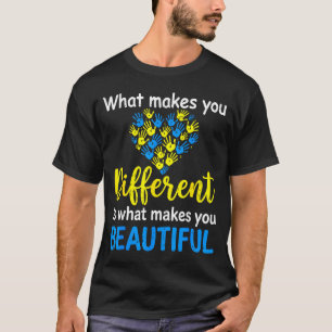 Camiseta Apoio à conscientização da síndrome de down mundo