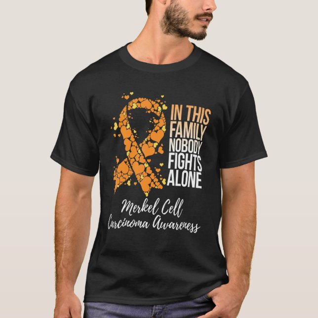 Camiseta Apoio à família Merkel Cell Carcinoma Sensibilizaç (Frente)