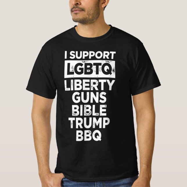 Camiseta Apoio a liberdade LGBTQ| Engraçado no CHURRASCO (Frente)
