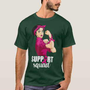 Camiseta Apoio a mulheres Canceres da mama Forte apoio a mu