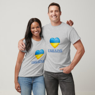 Camiseta Apoio à Ucrânia - Paz e Amor para a Ucrânia