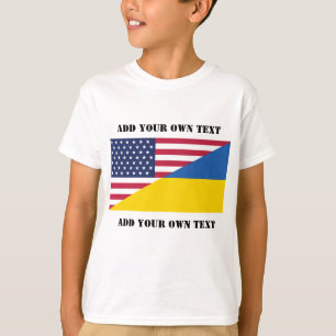 Camiseta Apoio americano ao Travesseiro decorativo da Ucrân