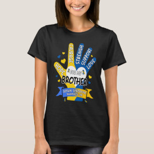 Camiseta Apoio Ao Amor Para O Meu Irmão Irmã Para Baixo Sín