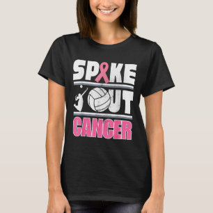 Camiseta Apoio ao cancer de mama De Voleibol Do Cancer Spik