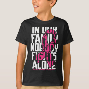 Camiseta Apoio ao câncer de mama rosa conscientização sobre
