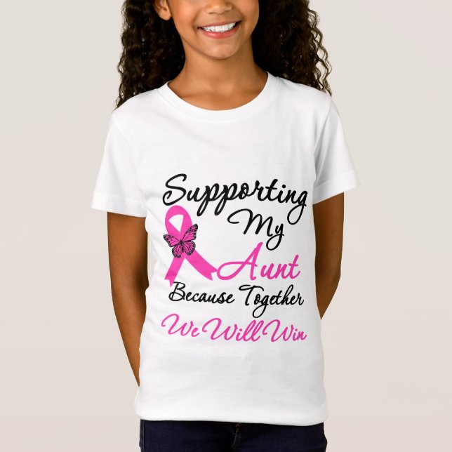 Camiseta Apoio ao cancer de mama (tia) (Frente)