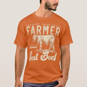 Camiseta Apoio ao criador local de bovinos Pequena fazenda
