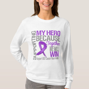 Camiseta Apoio ao Meu Herói - Consciência do Cancer GIST