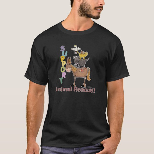 Camiseta Apoio ao resgate de animais (Frente)