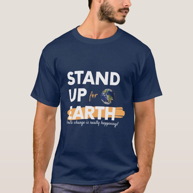 Camiseta APOIO ÀS ALTERAÇÕES Climáticas TERRESTRE (Frente)