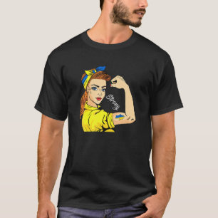 Camiseta Apoio As Mulheres Fortes Da Ucrânia Que Eu Defend
