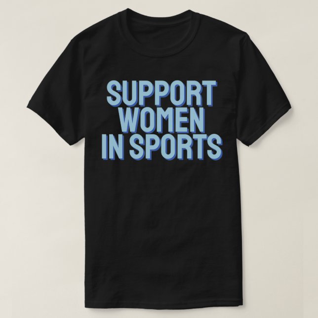 Camiseta apoio às mulheres na azuis desportiva (Frente do Design)