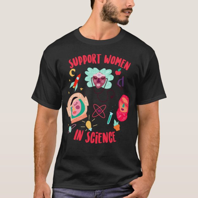 Camiseta Apoio às mulheres na ciência (Frente)