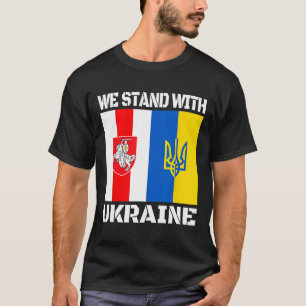 Camiseta Apoio Bielorrusso Ucraniano Nós Estamos Com a Ucrâ