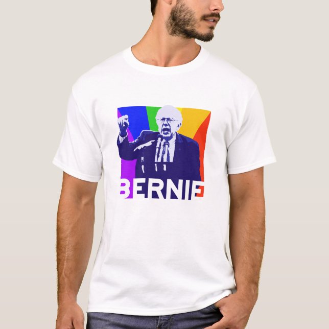 Camiseta Apoio das máquinas de lixar LGBT de Bernie (Frente)