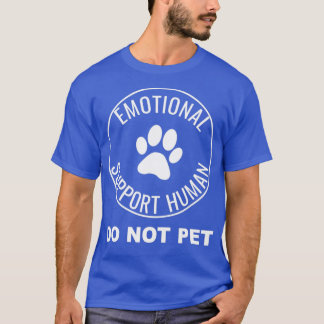 Camiseta Apoio Emocional Cão de Serviço Humano do ESA Engra