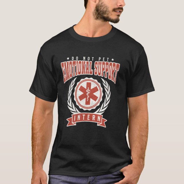 Camiseta Apoio Emocional Interno Cota Funny Estágio (Frente)