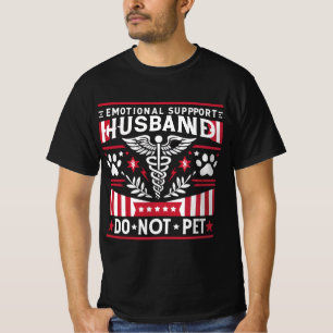 Camiseta Apoio Emocional Marido - Engraçado Humor do Casame