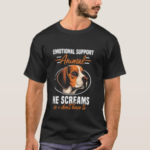Camiseta Apoio Emocional Pai de Beagle Animal