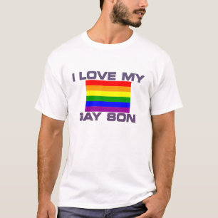 Camiseta Apoio Gay eu amo meu filho gay bandeira arco-íris