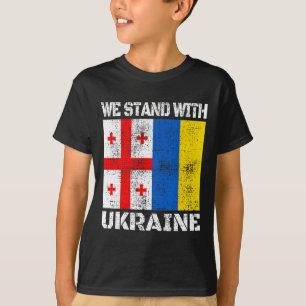 Camiseta Apoio Georgiano Ucraniano Nós Apoiamos a Ucrânia F