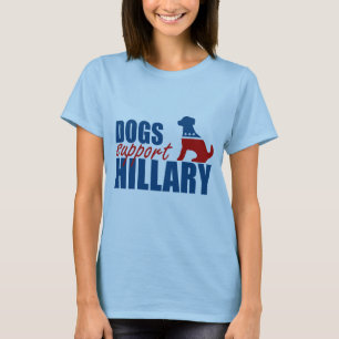 Camiseta APOIO HILLARY.png dos CÃES