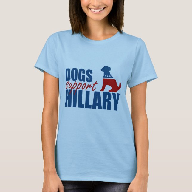 Camiseta APOIO HILLARY.png dos CÃES (Frente)