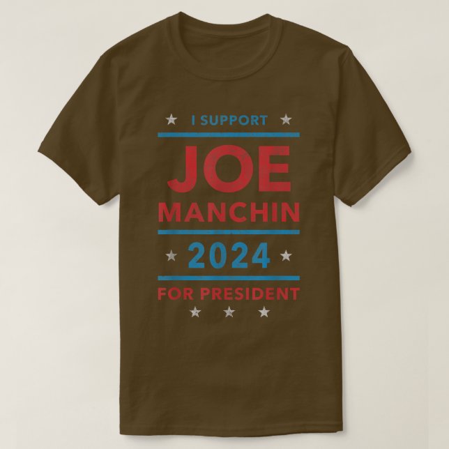 Camiseta Apoio Joe Manchin para o Presidente 2024Eleição C (Frente do Design)
