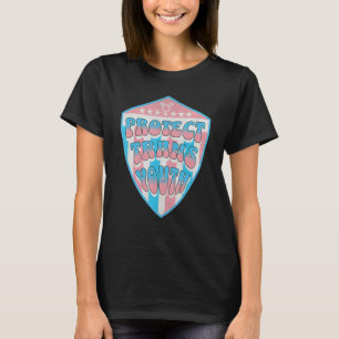 Camiseta Apoio LGBT Bandeira Transgênero Proteger Jovens Tr