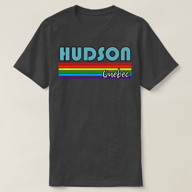 Camiseta Apoio LGBTQ do Orgulho LGBT do Hudson Quebec (Frente do Design)