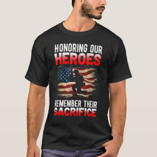 Camiseta Apoio Militar Honrando Nossos Heroes Veteran 4th J